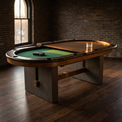 10-Player Poker Table with Dining Table Top — Studio Shot