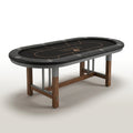 10-Player Poker Table Built for Tournament Play, 87-Inch Length, Dining Top Included, Cup Holders