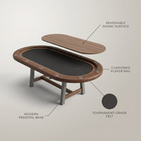 10-Player Poker Table with Dining Table Top — infographic