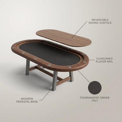 10-Player Poker Table with Dining Table Top — infographic