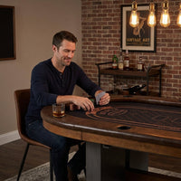 10-Player Poker Table with Dining Table Top — Lifestyle