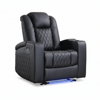 Home Theater Seating Chair Designed for Premium Comfort, Power Reclining, USB Charging, Ambient Lighting