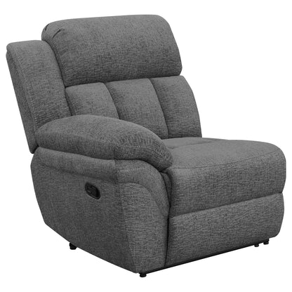 Bahrain 5-Piece Charcoal Home Theater Seating with Storage Consoles