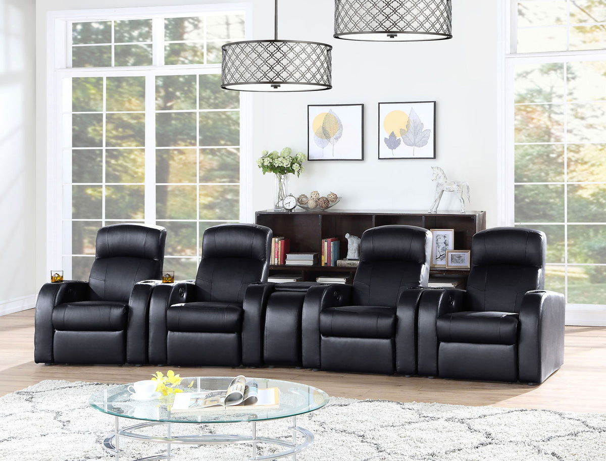 Cyrus 5-Piece Top Grain Leather Home Theater Seating