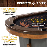 10-Player Poker Table with Dining Table Top