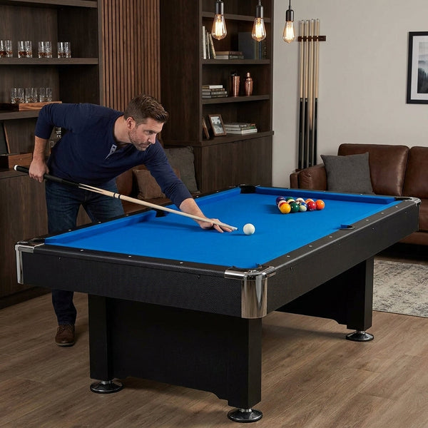 Pool Table Designed for Home Entertainment, 7FT Professional Size, Foldable Legs, Complete Accessories Set