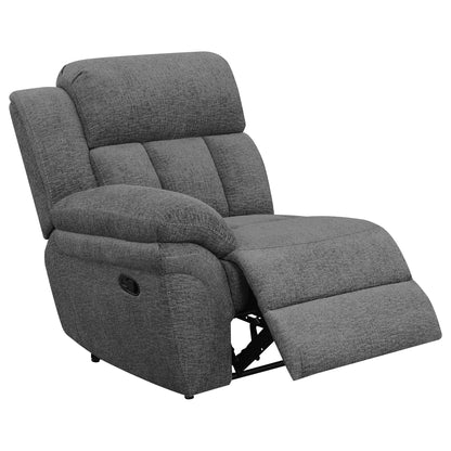 Bahrain 5-Piece Charcoal Home Theater Seating with Storage Consoles
