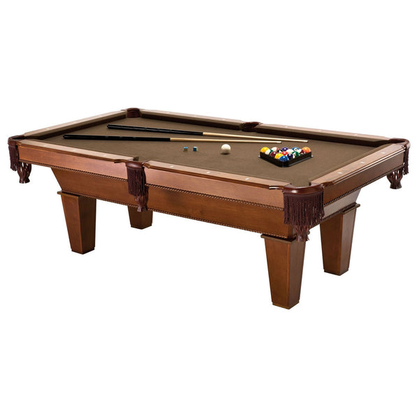 HomePacific 7 Ft. Brown Wool Cloth Pool Table