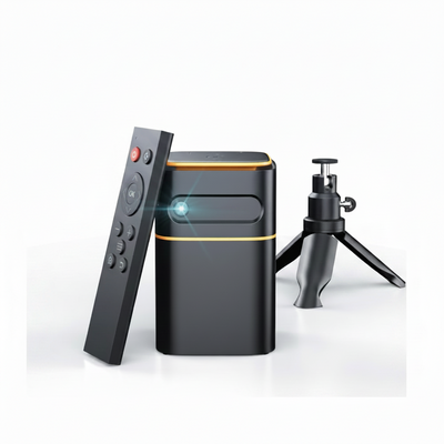 Mini Projector with 5G Wifi,1080P HD Small Projector Short Throw with Tripod, Outdoor Projector for Phone, Rechargeable Portable Projector, Compatible with Ios/Android/Tv Stick/Hdmi/Usb 2.0