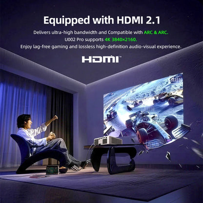 AUN U002 Pro Smart Home Theater Projector with Android TV & 4K Support