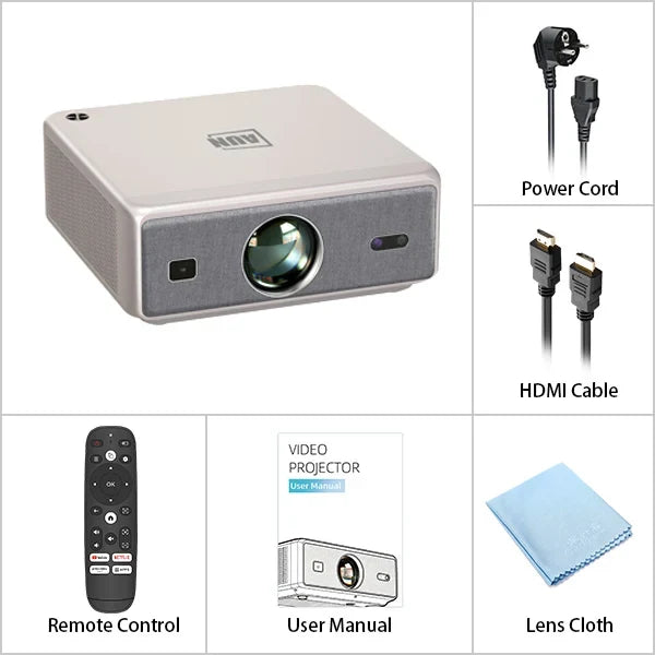 AUN U002 Pro Smart Home Theater Projector with Android TV & 4K Support