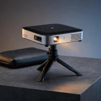 Wireless Projector, Thinnest 0.82" Portable Mini Projector, 10000Mah Built-In Battery for Instant Use, Includes Stand, Home Outdoor Projector with Wifi and Bluetooth, 4K 1080P Supported, Full HD — Studio Shot