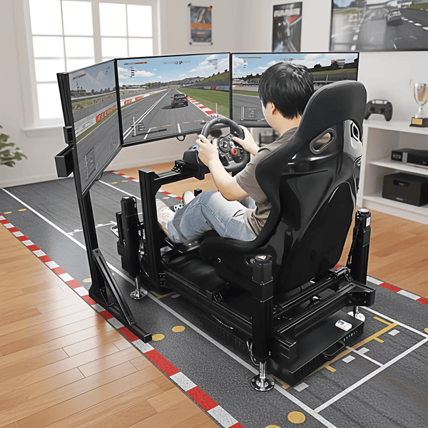 YHY Motion Racing Simulator with Triple Screens & Logitech G29